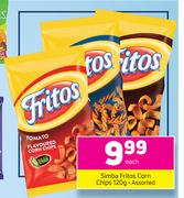 Simba Fritos Corn Chips Assorted-120g Each