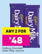 Cadbury Chocolate Slabs Assorted-For Any 2x150g
