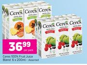 Ceres 100% Fruit Juice Blend Assorted-6 x 200ml Per Pack