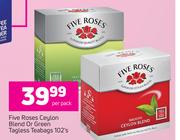 Five Roses Ceylon Blend Or Green Tagless Teabags-102's Per Pack