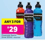 Powerade Sports Drink Assorted-3 x 500ml