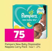 Pampers New Baby Disposable Nappies Carry Pack-Per Pack