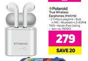 Special Polaroid True Wireless Earphones PWS119 m.guzzle .za
