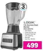 Logik 1.5Ltr Stainless Steel Blender RSH-080476