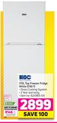 KIC 170Ltr Top Freezer Fridge White 518/1