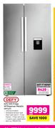 Defy 621Ltr SXS Fridge W Dispenser Metallic DFF437