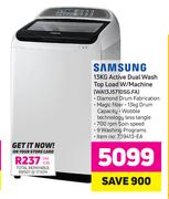 Samsung 13Kg Active Dual Wash Top Load W/Machine WA13J5710SG.FA