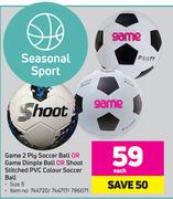  Game 2 Ply Soccer Ball Or Game Dimple Ball Or Shoot Stitched PVC Colour Soccer Ball-Each