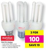 Eurolux 11W CFL Globes-For 3
