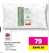 Always Home Standard Quilted Ball Fiber Pillow-45 x 70cm