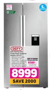 Defy 621Ltr Side By Side Fridge With Water Dispenser (Metallic) DFF437
