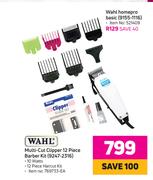 Wahl Multi Cut Clipper 12 Piece Barber Kit 9247-2316