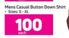 Mens Casual Button Down Shirt Sizes S-XL-Each