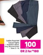 Ladies Assorted Casual Tights-Each