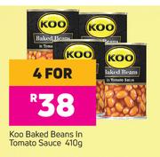 Koo Baked Beans In Tomato Sauce-For 4 x 410g