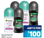 Garnier Roll-On Assorted-For Any 5 x 50ml