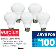 Eurolux 6W A60 LED Globes-For Any 5