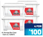 Big Jim 4Ltr Storage Box Clear-For 4