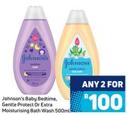 Johnson's Baby Bedtime, Gentle Protect Or Extra Moisturising Bath Wash-For Any 2 x 500ml