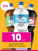 Great Value Soft Drink Assorted-2.1Ltr Each