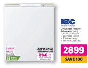 KIC 210Ltr Chest Freezer (White) KCG 210/1