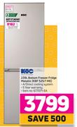 KIC 239Ltr Bottom Freezer Fridge (Metallic) KBF 525/1 ME