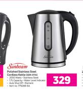 Sunbeam 1.7Ltr Polished Stainless Steel Cordless Kettle SDK-011A