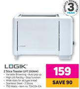 Logik 2 Slice Toaster LPT 200NW
