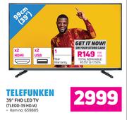 Telefunken 39" FHD LED TV TLEDD-39HD/A