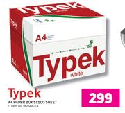 Typek A4 Paper Box 5 x 500 Sheet