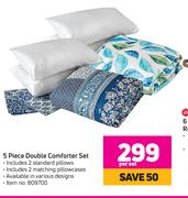 5 Piece Double Comforter Set-Per Set
