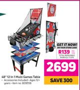 48" 12 In 1 Multi Games Table