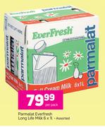 Parmalat Everfresh Long Life Milk Assorted-6 x 1Ltr