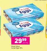Great Value Large Eggs-18's Per Tray