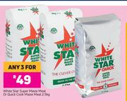 White Star Super Maize Meal Or Quick Cook Maize Meal-For Any 3 x 2.5Kg