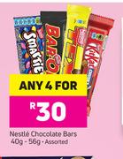 Nestle Chocolate Bars Assorted-For Any 4 x 40g/56g