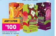Liqui Fruit 100% Fruit Juice Blend Assorted-For Any 3 x 2Ltr