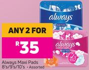 Always Maxi Pads Assorted-For Any 2 x 8's/9's/10's
