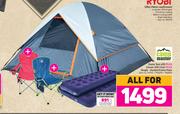Camp Master Dome Tent 405 Plus Classic 200 Chair Plus Single Double Promo Pack-All For