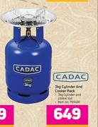 Cadac 3Kg Cylinder & Cooker Pack