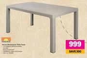 Gold Sun Verona Rectangular Table (Taupe)