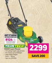 Trimtech 1300w online lawn mower