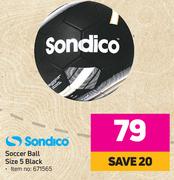 Sondico Soccer Ball Size 5 (Black)