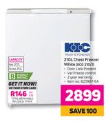 KIC 210Ltr Chest Freezer White KCG 210/1