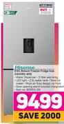 Hisense 610Ltr Bottom Freezer Fridge Inox H610BS-WD-Each