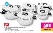 Hart J7 10 Pce Aluminium Solid Lid Pot Set-Per Set