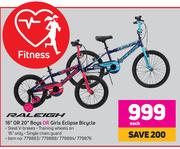 Raleigh 16" Or 20" Boys Or Girls Eclipse Bicycle-Each