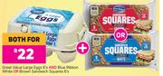 Great Value Large Eggs 6's & Blue Ribbon White Or Brown Sandwich Squares 6's-For Both