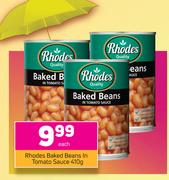 Rhodes Baked Beans In Tomato Sauce-410g Each