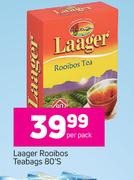 Laager Rooibos Teabags-80's Per Pack